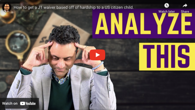 How To Get J1 WaiverBased Off Of Hardship To A US Citizen Child