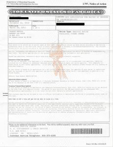 I601 waiver Approvals processed by the Ranchod Law Group in Sacramento California