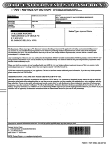 SSA I-612 waiver letter of approval notice