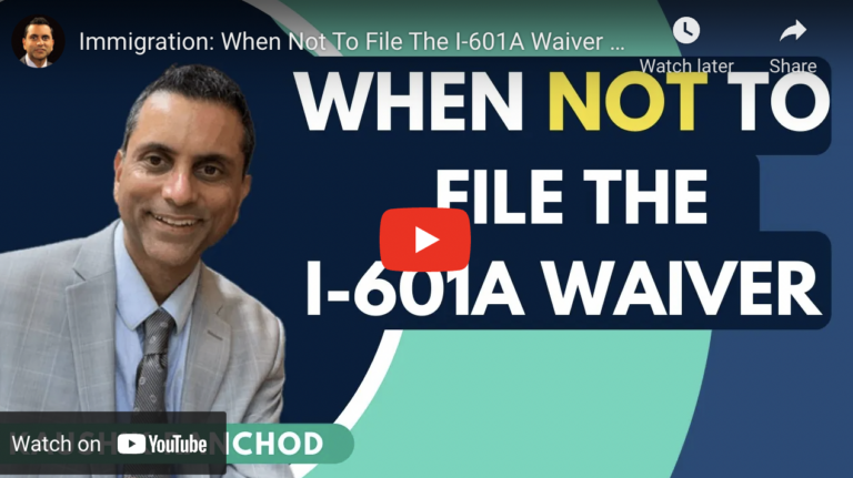 Immigration: When Not To File The I-601A Waiver