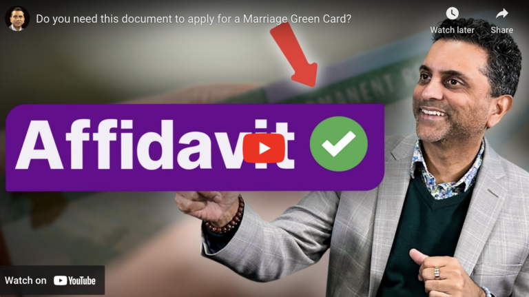 marriage green card document affidavit